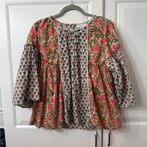 Rachel Zoe Boho Floral Blouse Top Size XL Women’s